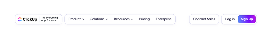ClickUp
				header ui component