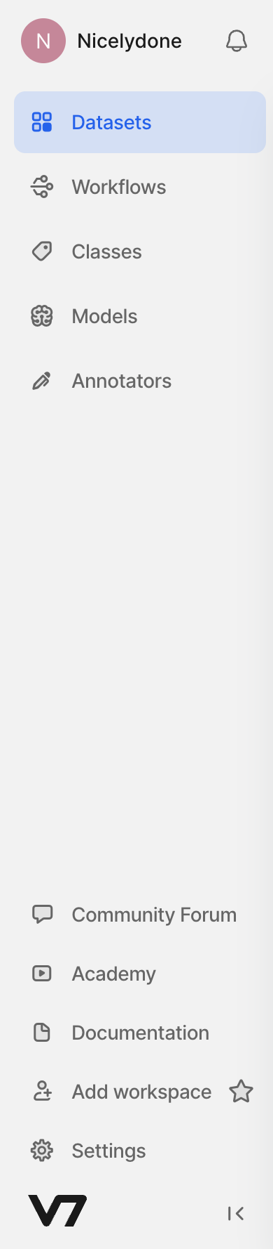 V7
				vertical navigation ui component