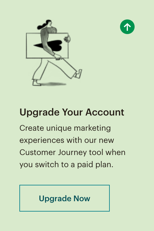 Mailchimp
				upgrade your plan ui component