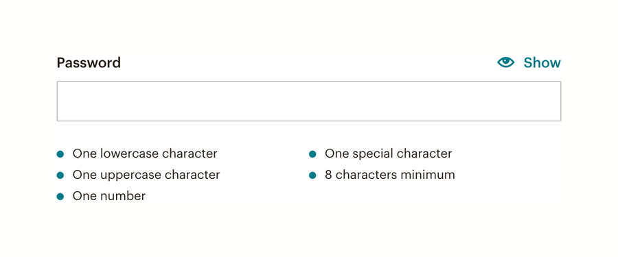 Mailchimp
				input text ui component