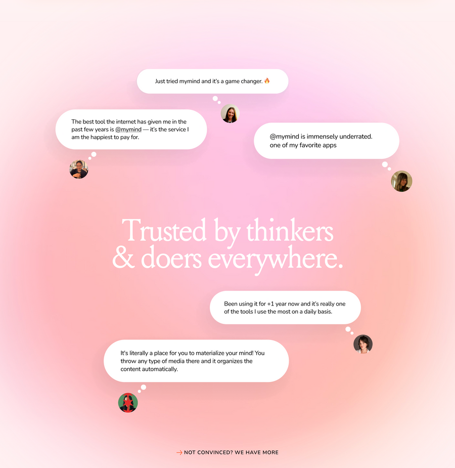 Mymind
				testimonial ui component