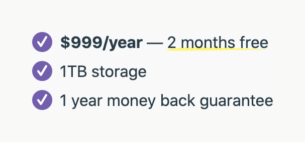 Basecamp
				benefit list ui component