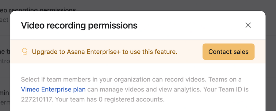 Asana
				upgrade your plan ui component