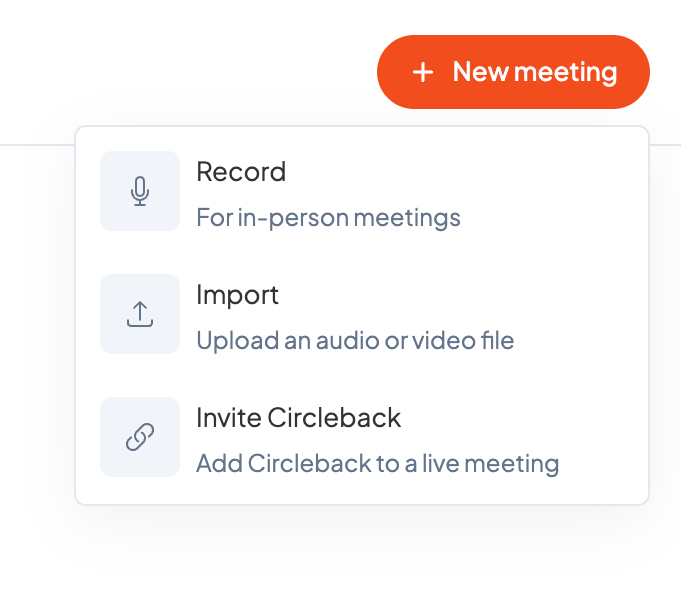 Circleback
			meeting ui component