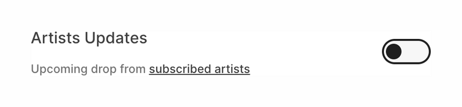 Sound.xyz
				toggle/switch ui component