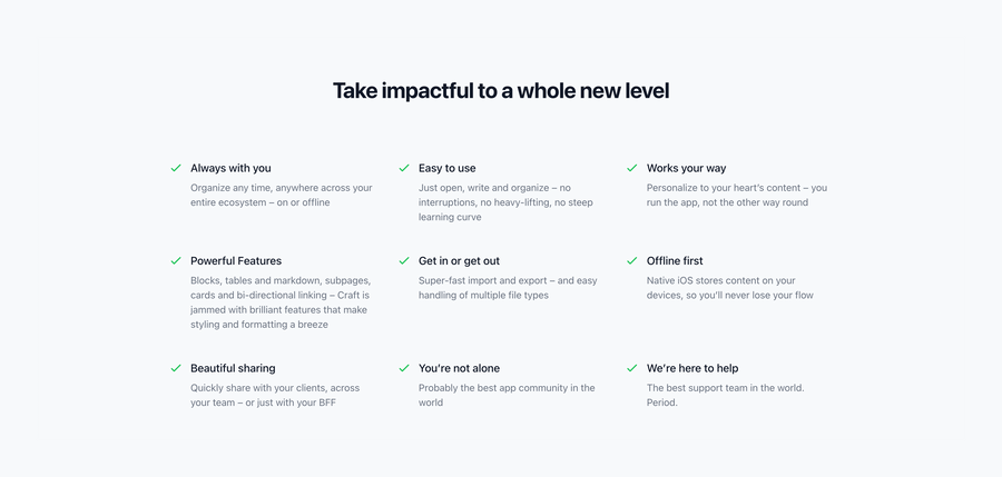 Craft
				benefit list ui component