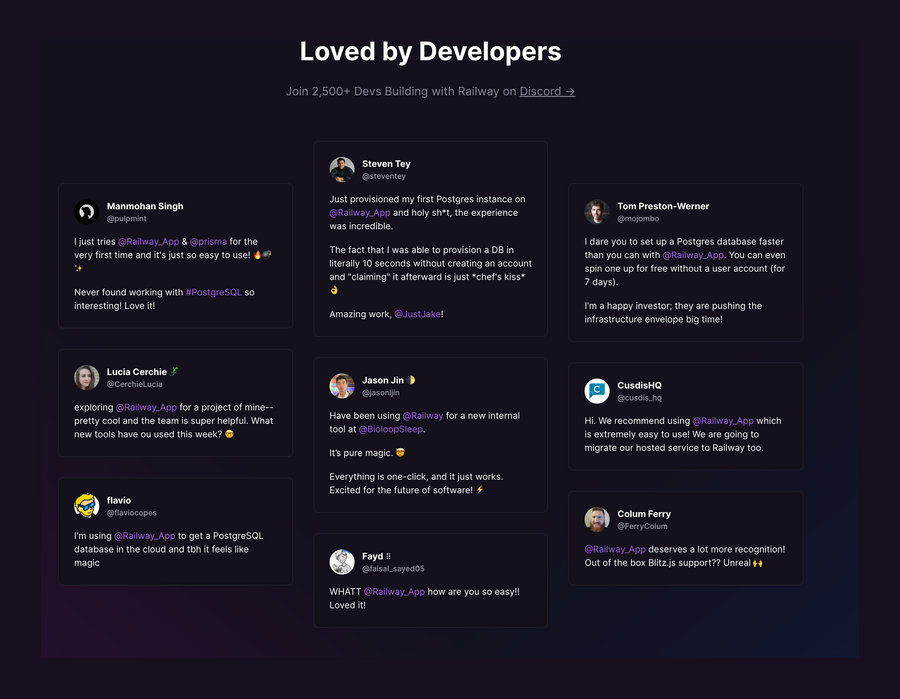 Railway
				social proof ui component