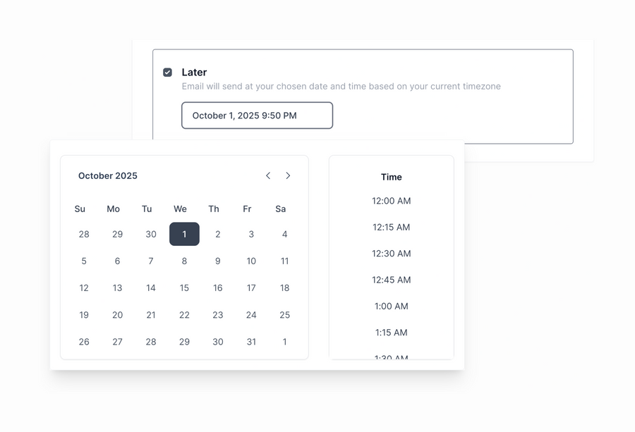 Loops
			date picker ui component