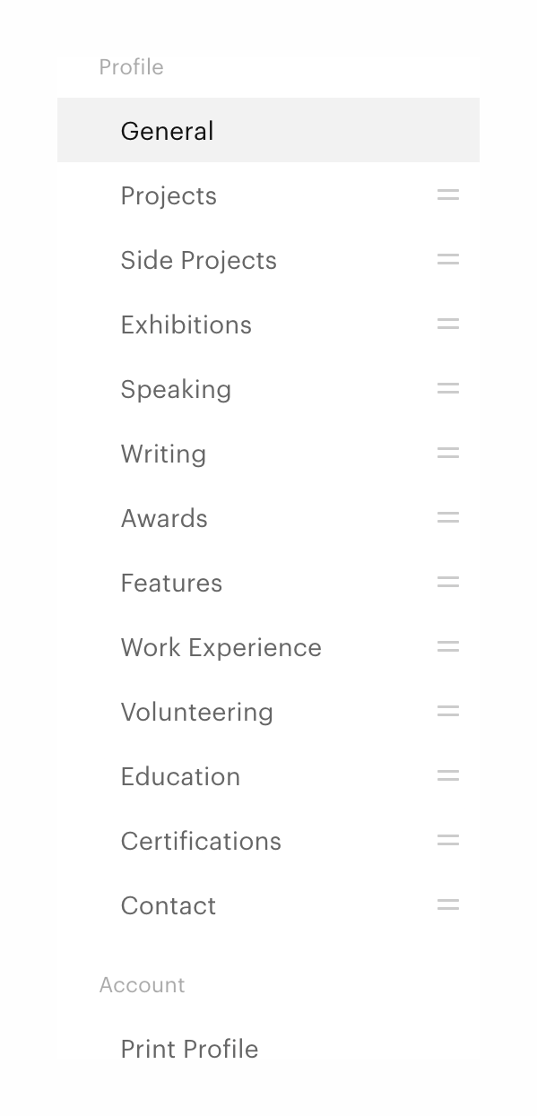Read.cv
				reorder ui component