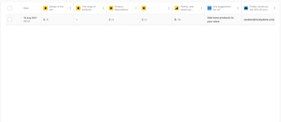 Typeform
				table ui component