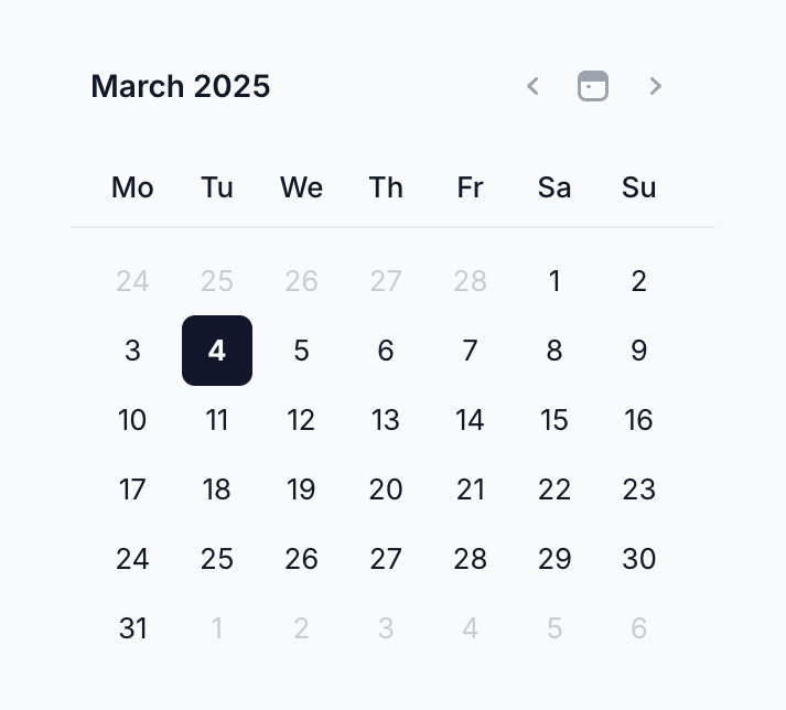 Reflect
				datepicker ui component