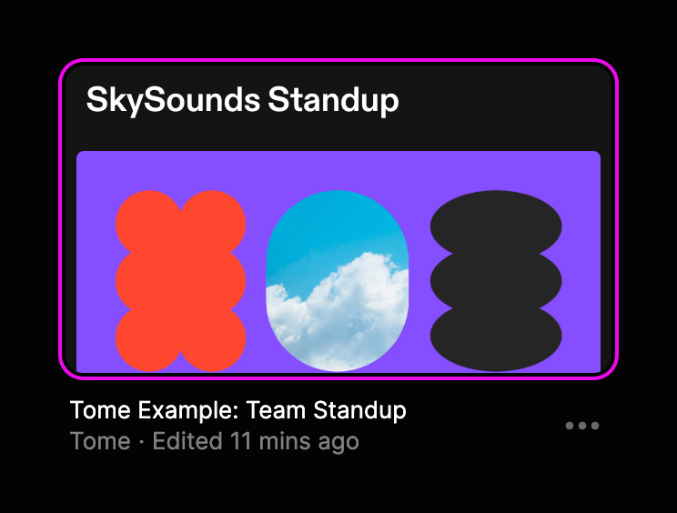 Tome
				card ui component