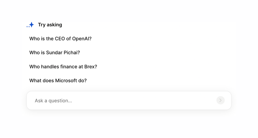 The org
				artificial intelligence ui component