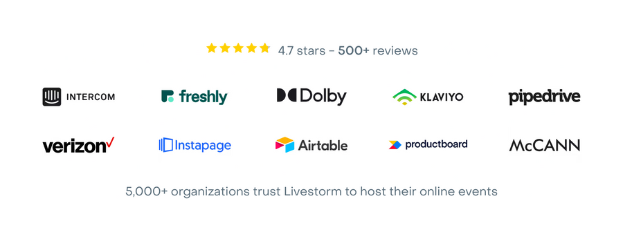 Livestorm
				social proof ui component