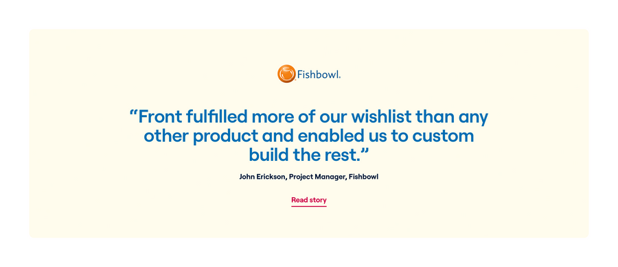 Front
				testimonial ui component