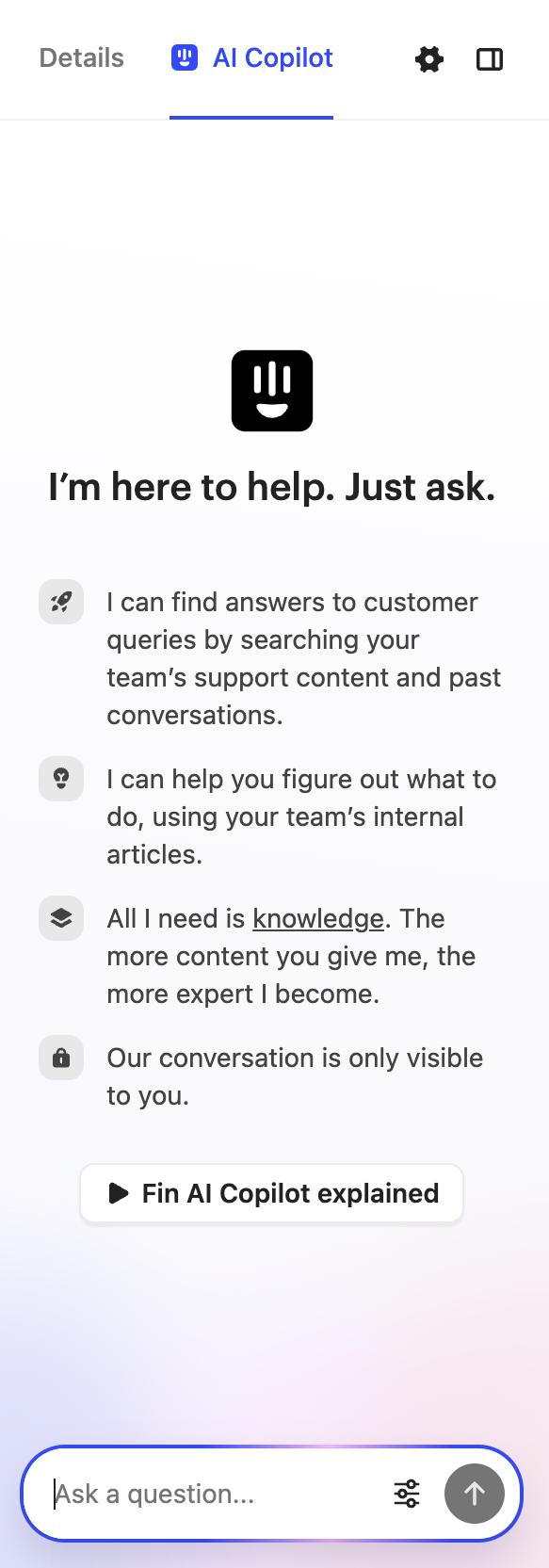 Intercom
				artificial intelligence ui component