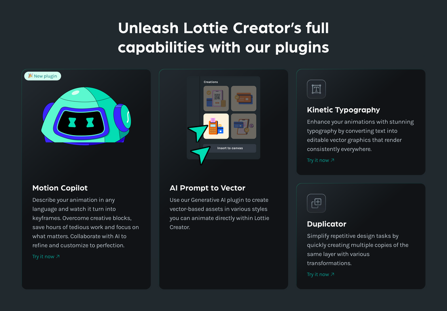 Lottie
				bento box ui component