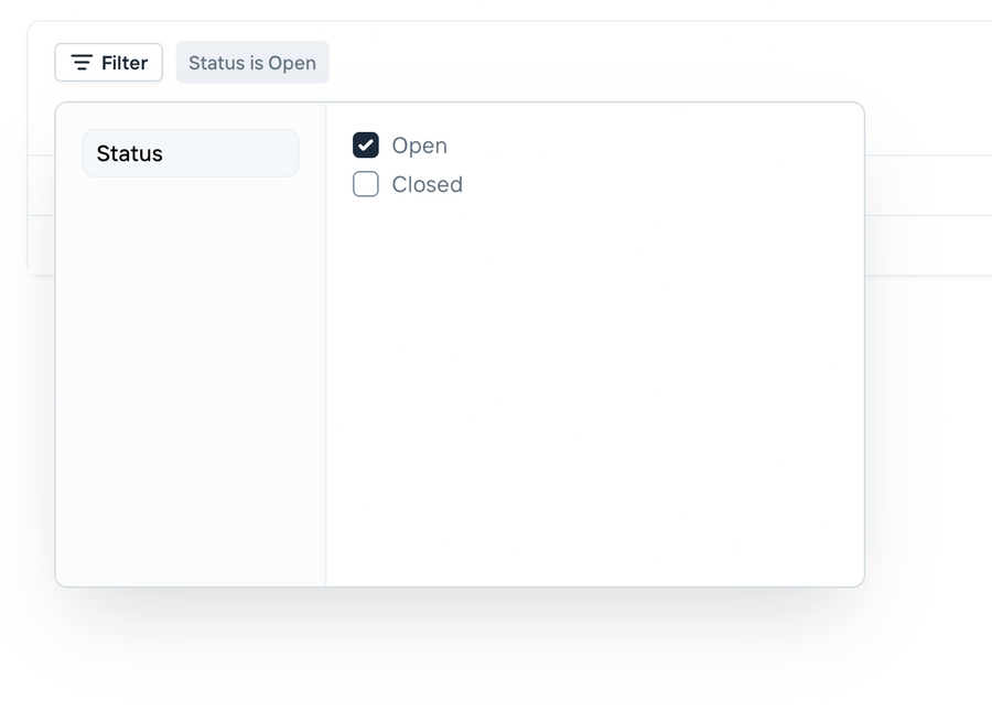 Increase
				sorting & filtering ui component