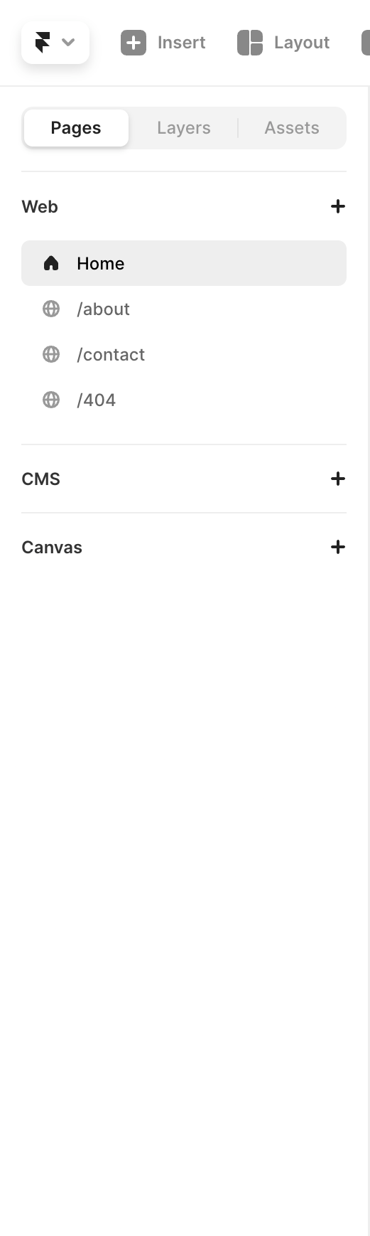 Framer
				vertical navigation ui component