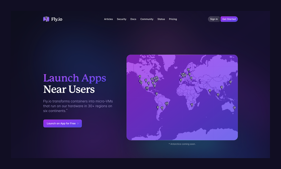 Fly
				hero section ui component