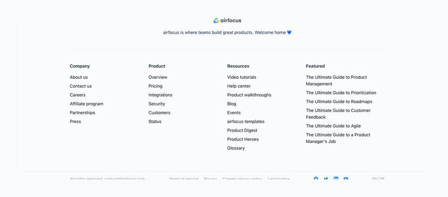 Airfocus
				footer ui component