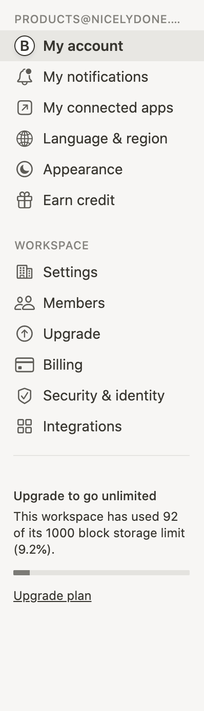Notion
				vertical navigation ui component