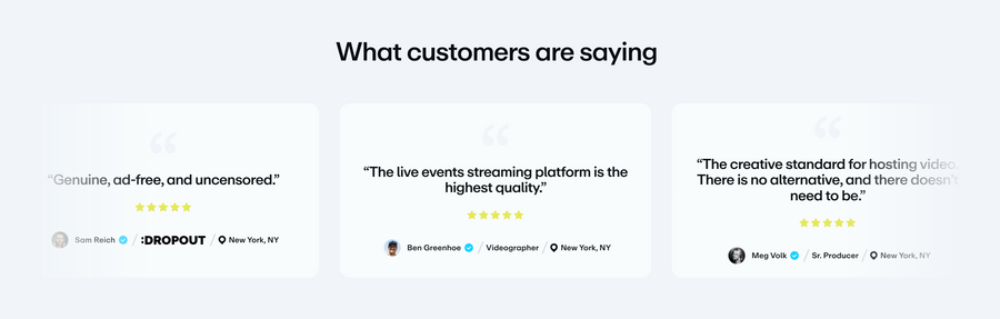 Vimeo
				testimonial ui component