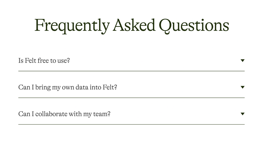 Felt
				faq ui component
