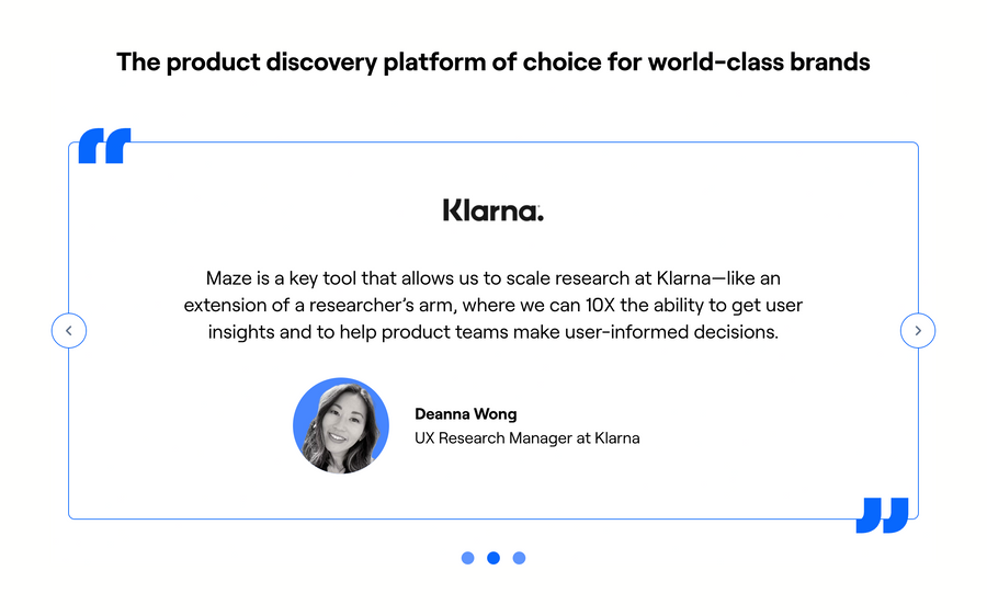 Maze
				testimonial ui component
