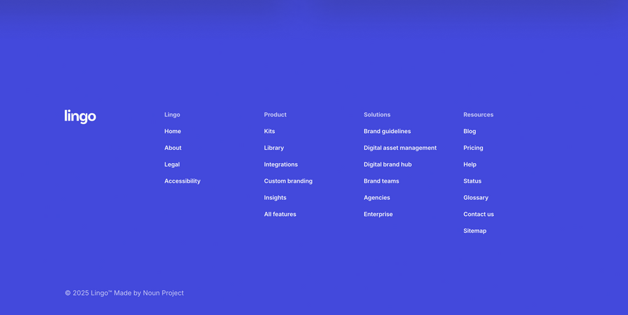 Lingo
				footer ui component