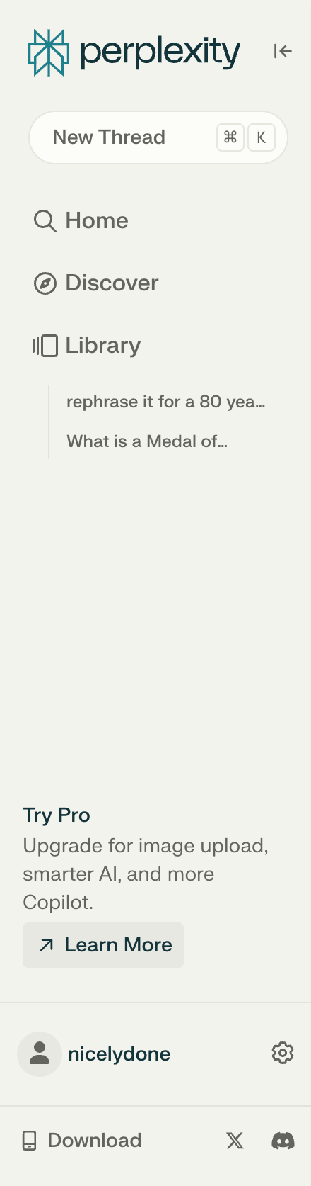 Perplexity
				vertical list ui component