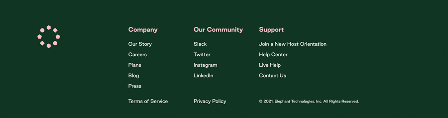 Gatheround
				footer ui component