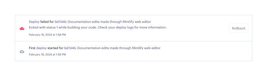 Render
				timeline & history ui component