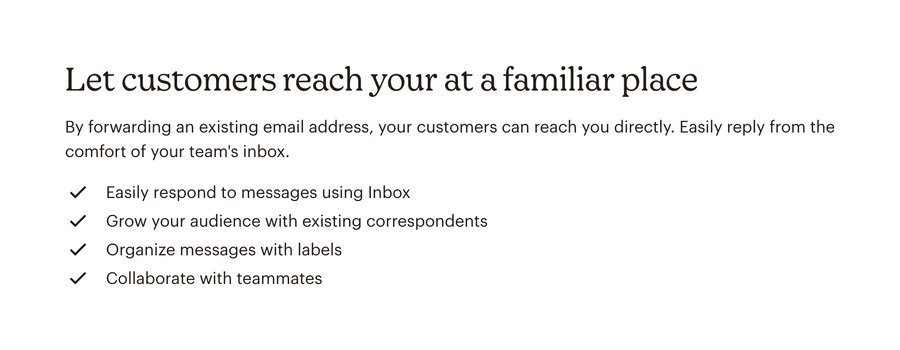 Mailchimp
				benefit list ui component