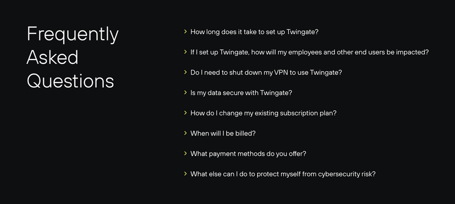 Twingate
				faq ui component