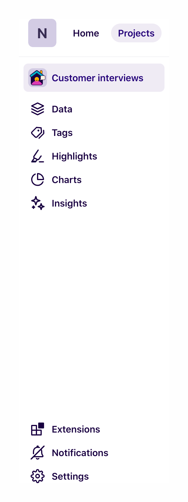 Dovetail
				vertical navigation ui component