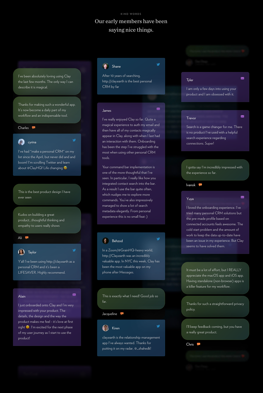 Clay
				testimonial ui component