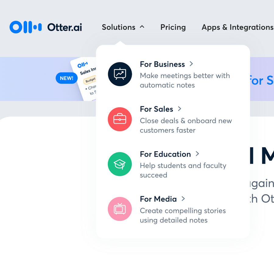 Otter
				dropdown menu ui component