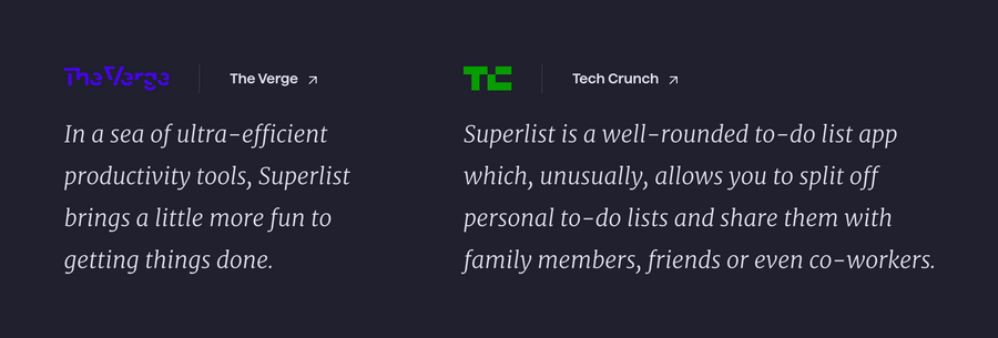 Superlist
				social proof ui component