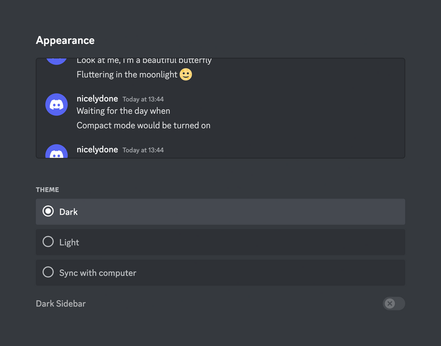 Discord
				theme settings ui component