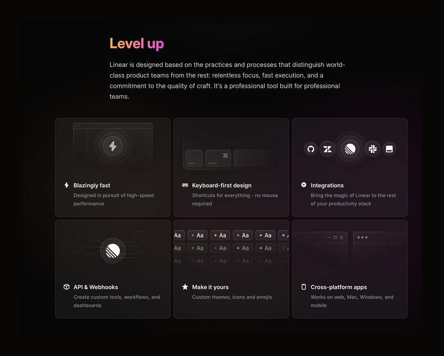 Linear
				bento box ui component