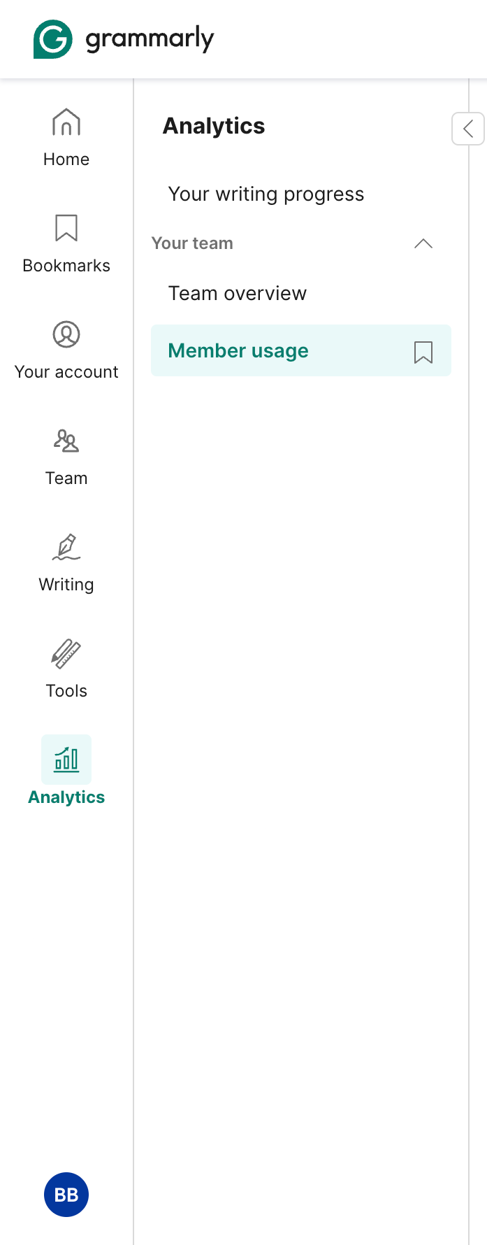 Grammarly
				vertical navigation ui component