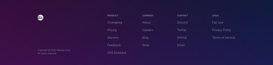Railway
				footer ui component