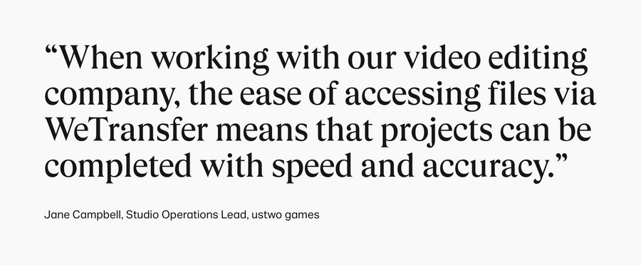 WeTransfer
				testimonial ui component