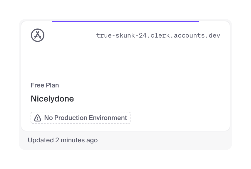Clerk
				card ui component