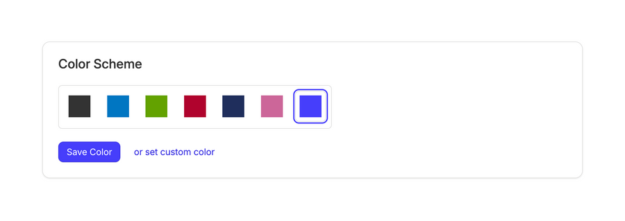 Capsule
			color selection color palette settings ui component