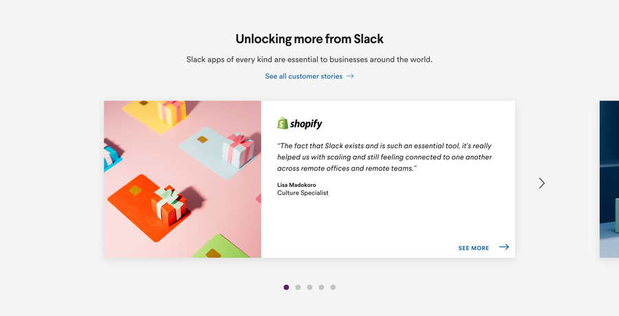 Slack
				testimonial ui component