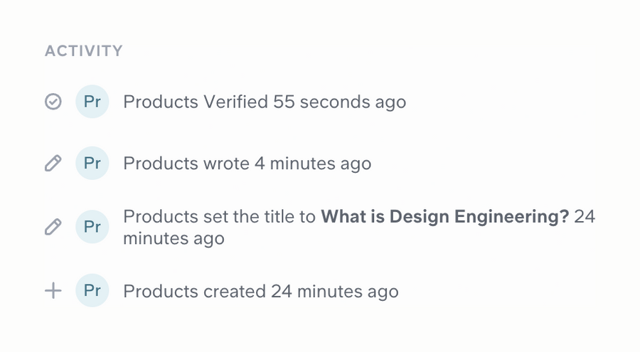 Slite
				timeline & history ui component