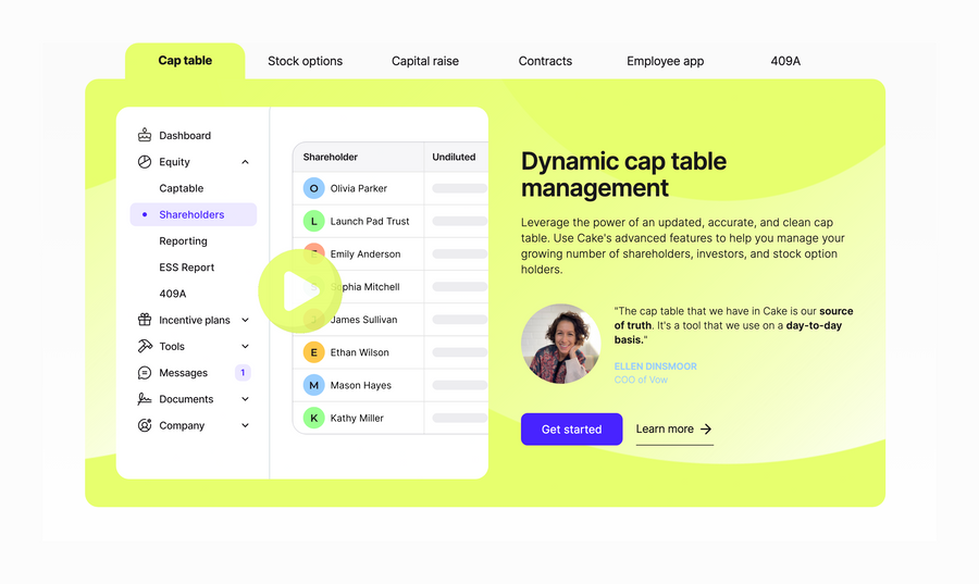 Cake
			navigation menu dashboard data visualization table ui component