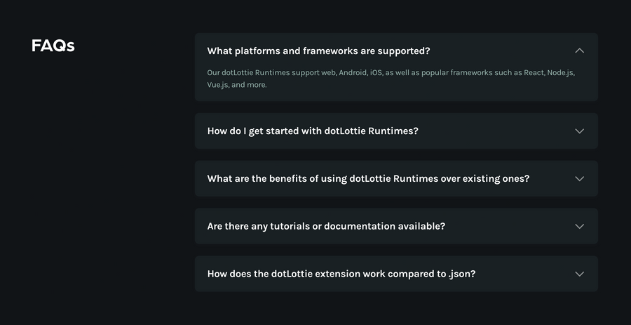 Lottie
				faq ui component
